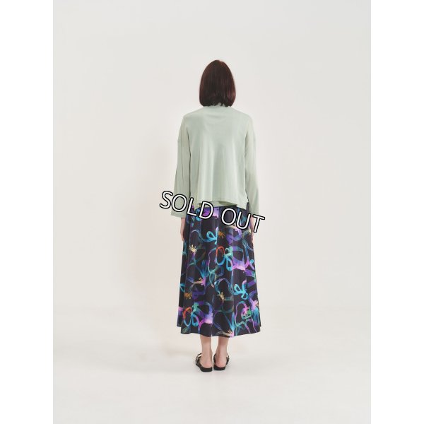 画像2: [PINETA]スカート 広巾リブ付フレアスカート (2)