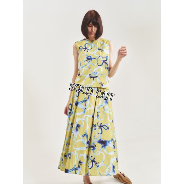 画像4: [PINETA]スカート 広巾リブ付フレアスカート (4)